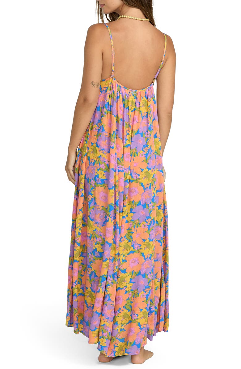 Billabong Sandy Cove Floral Maxi Sundress, Alternate, color, True Blue