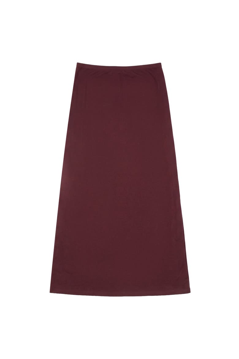 Elastic Waist Side Tag Pull-On Skirt, Main, color, Wine