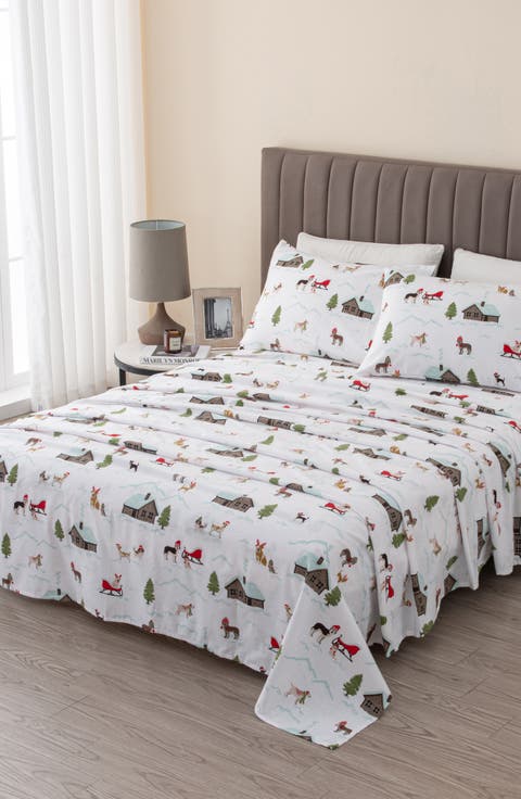 Turkish Cotton Flannel Holiday Sheet Set