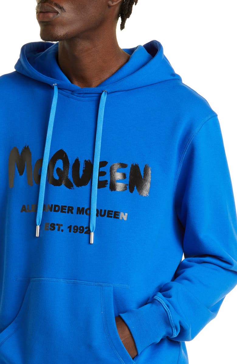 McQueen Men's Graffiti Logo Cotton Graphic Hoodie, Alternate, color,