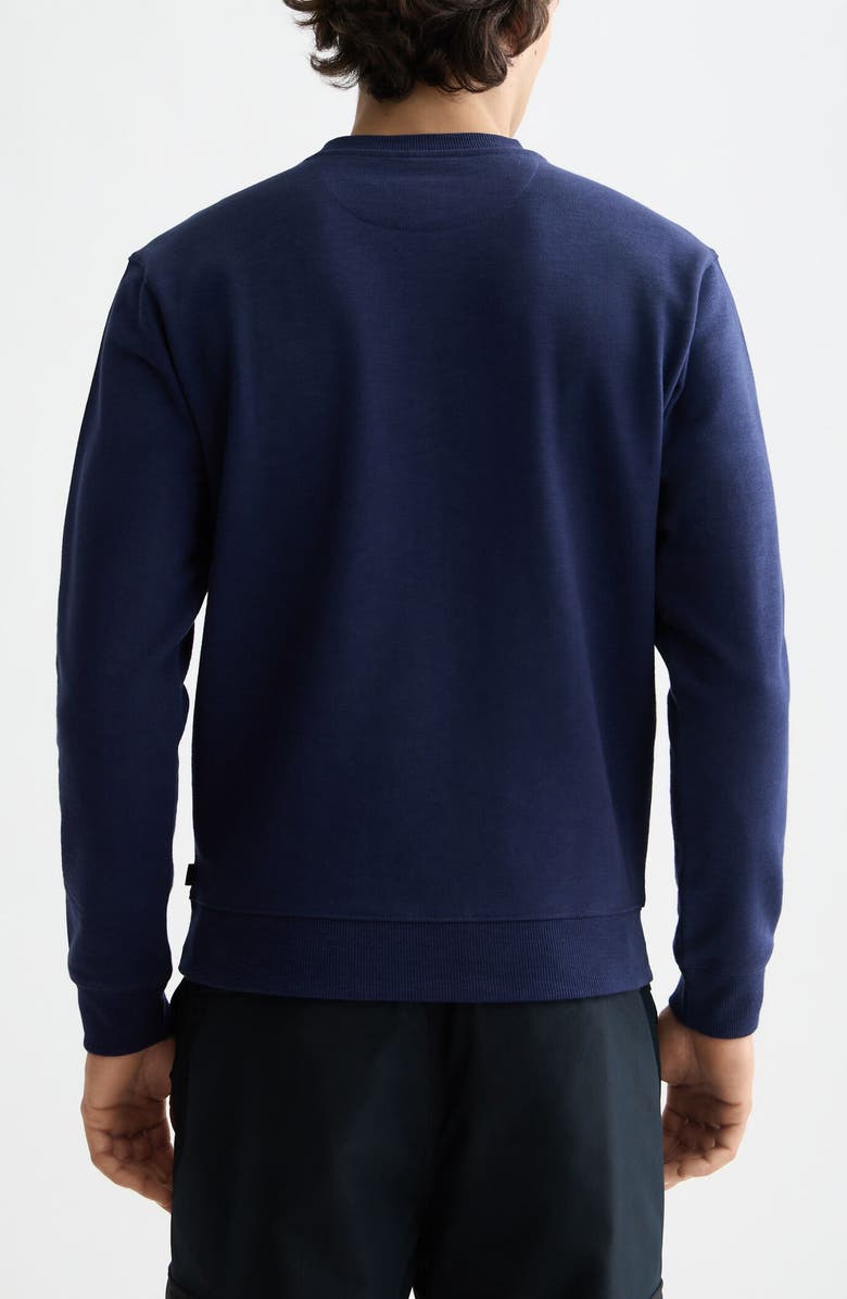 Scotch & Soda Logo Graphic Crewneck Sweatshirt, Alternate, color, Peacoat