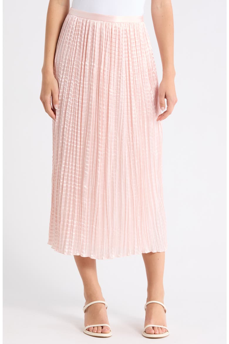 Pleated Midi Skirt, Main, color, LIGHT/ PASTEL PINK