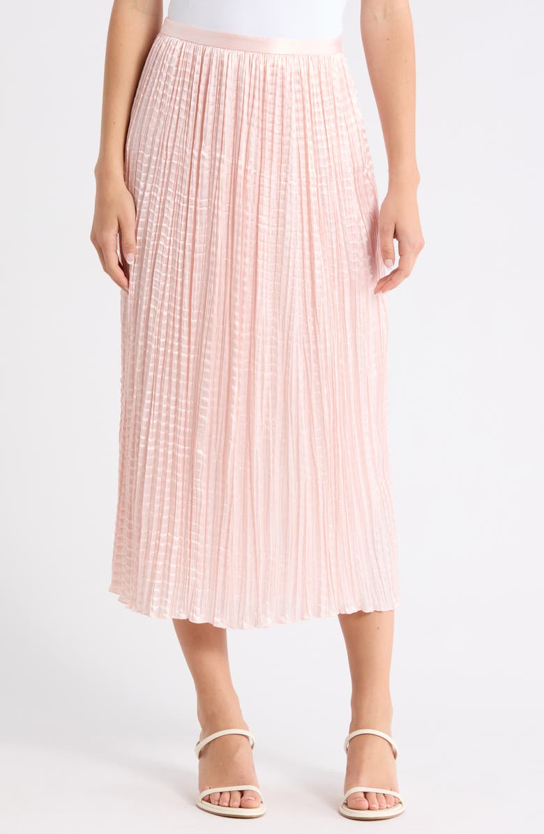 BOSS Pleated Midi Skirt, Main, color, Light/ Pastel Pink