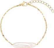 Adornia Keshi Freshwater Pearl Chain Bracelet