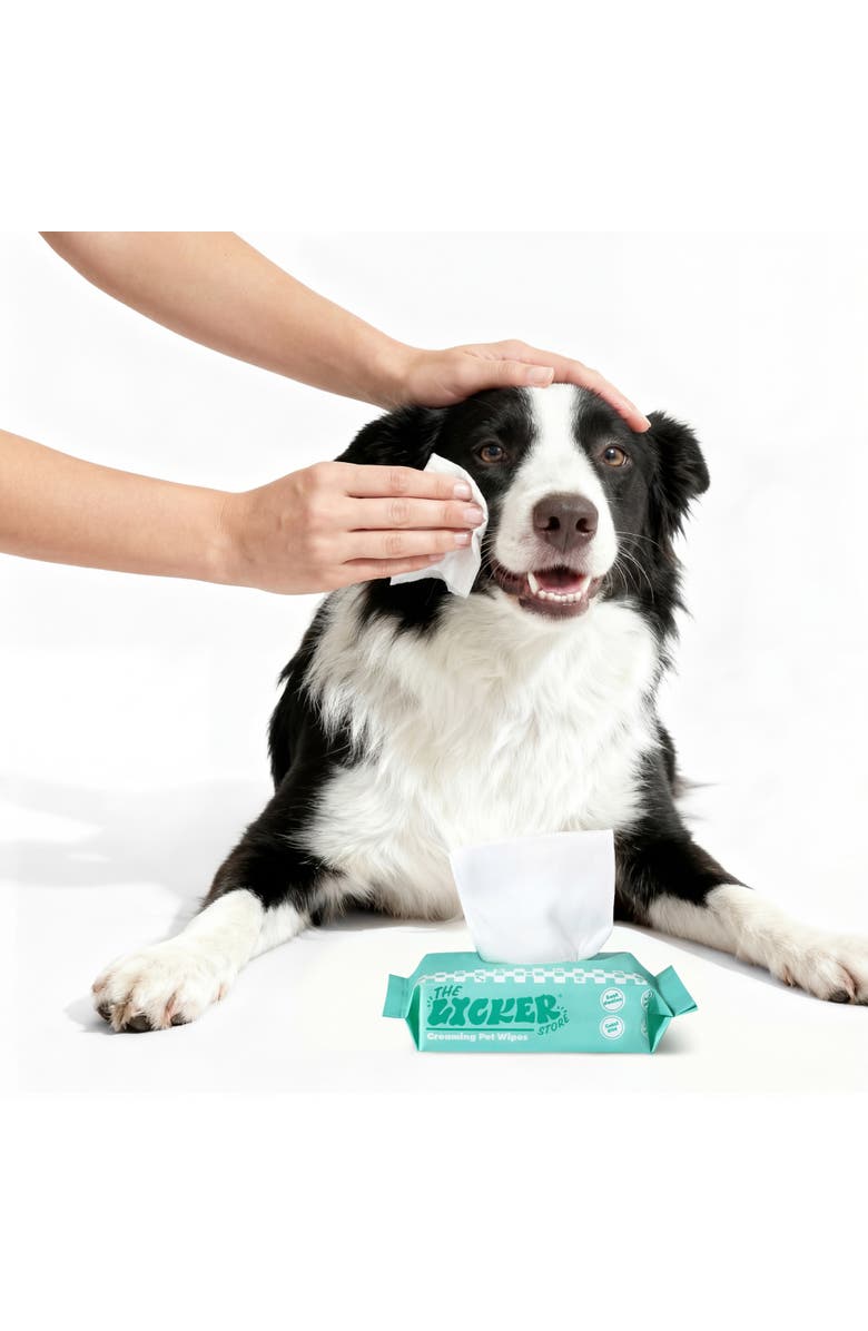 The Licker Store Hypoallergenic Mini Dog Body Wipes with Aloe, Chamomile & Shea Butter, Alternate, color, White - 6Pack (48Ct)