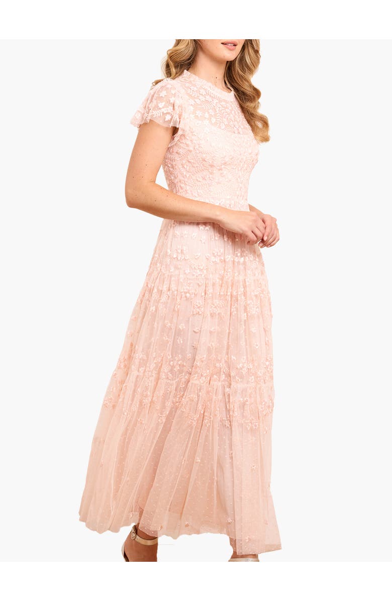 Needle & Thread Clover Short Sleeve Ankle Gown, Main, color, Opal