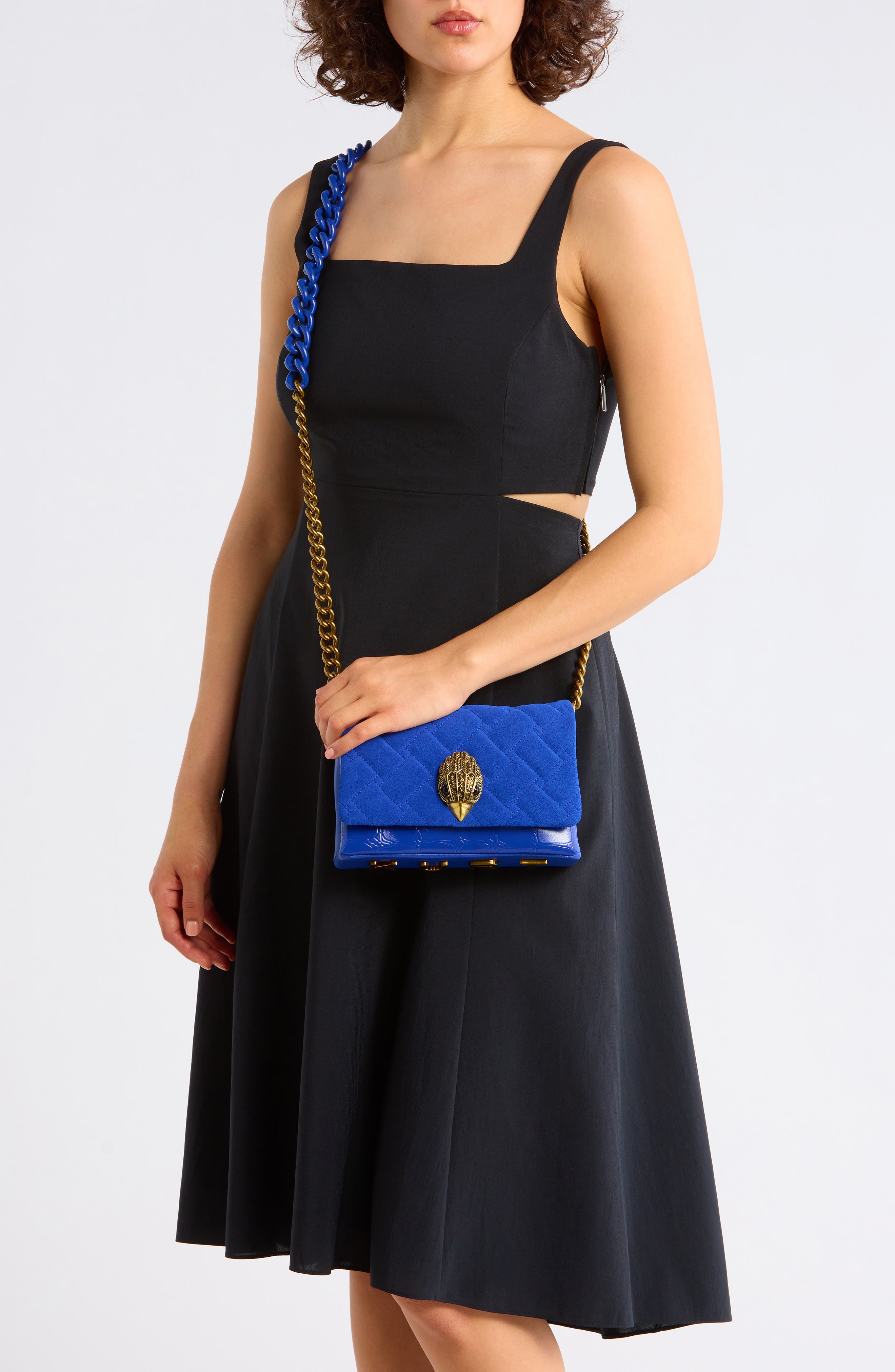 Mini Kensington Kurt Crossbody Bag, Alternate, color, BLUE