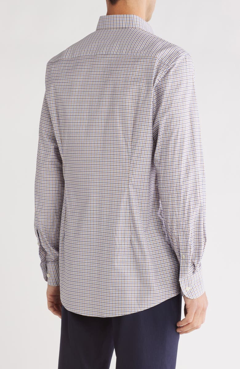 Eton Contemporary Fit Check Dress Shirt, Alternate, color, 
