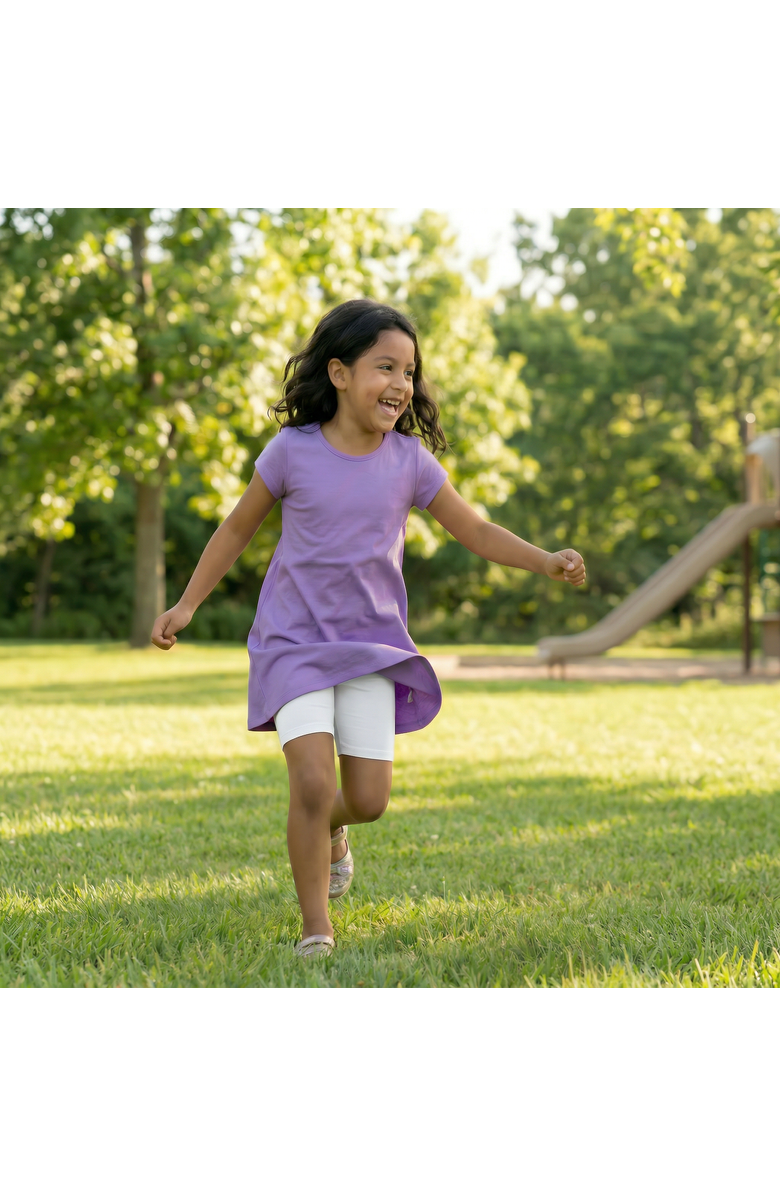 CITY THREADS Girls Organic Cotton Soft Bike Shorts, Alternate, color, Black