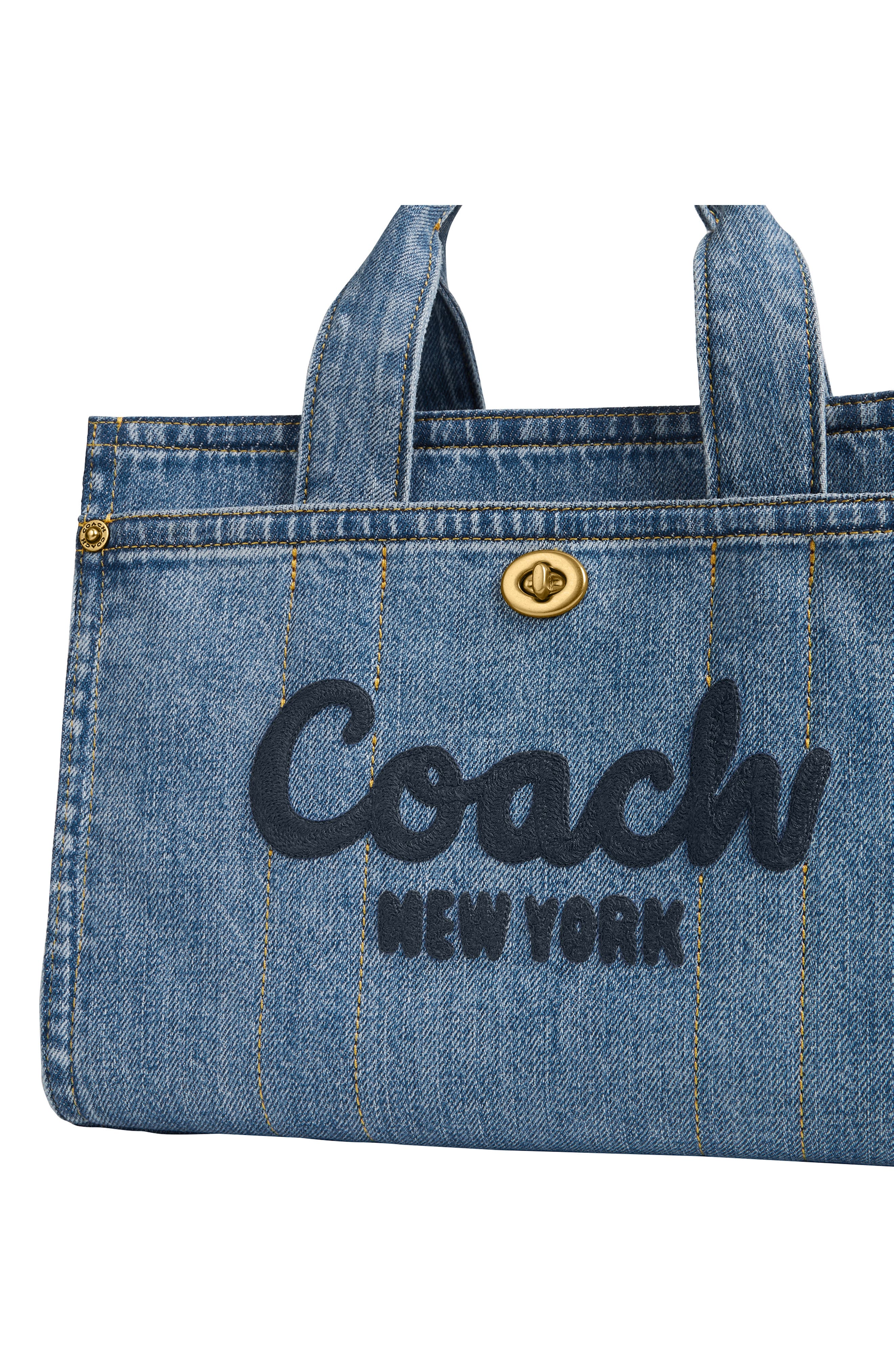 COACH Denim Cargo Tote, Alternate, color, 