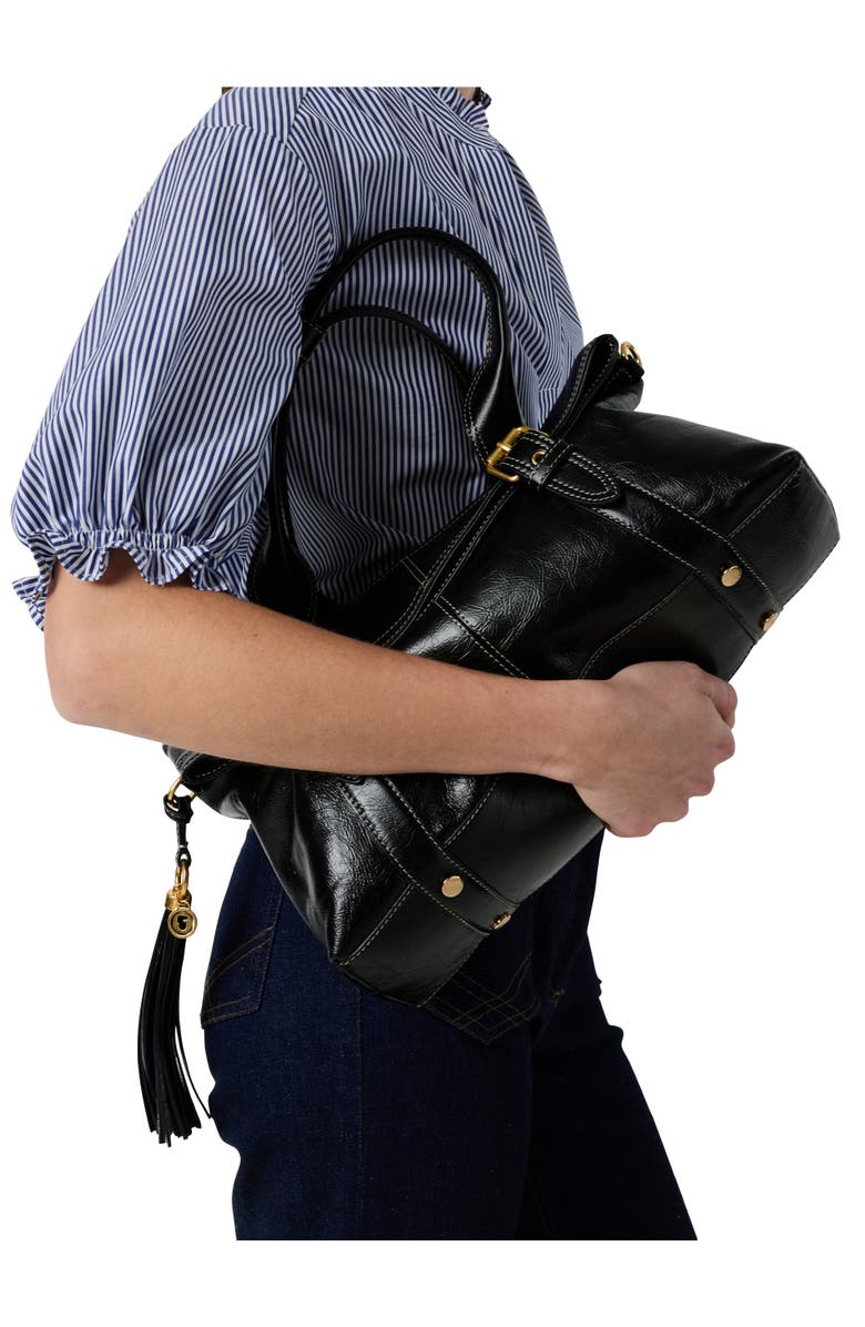 GERARD DAREL Clee Striped Puff Sleeve Blouse, Alternate, color, Ocean Blue