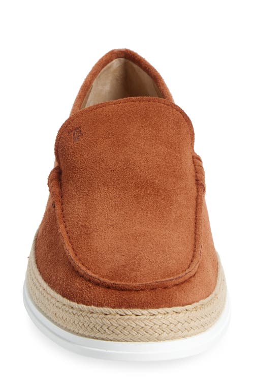 Tod's Espadrille Loafer In Terracotta