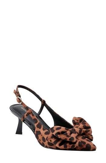 Marc Fisher Arzia 2 Womens Adjustable Faux Suede Slingback Heels In Multi
