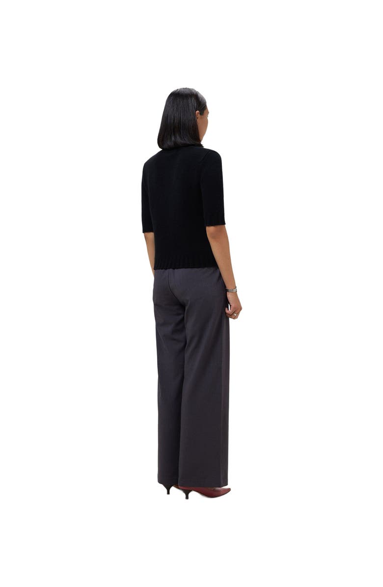 GOBI Mongolian Cashmere Jersey Knitted Cashmere Top, Alternate, color, Black