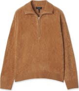 rag & bone Jada Brushed Cashmere Half Zip Sweater