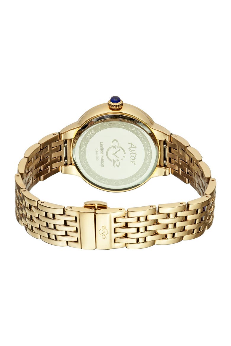 Women's Astor Diamond Bracelet Watch, 40mm - 0.24 ctw, Alternate, color, GOLD