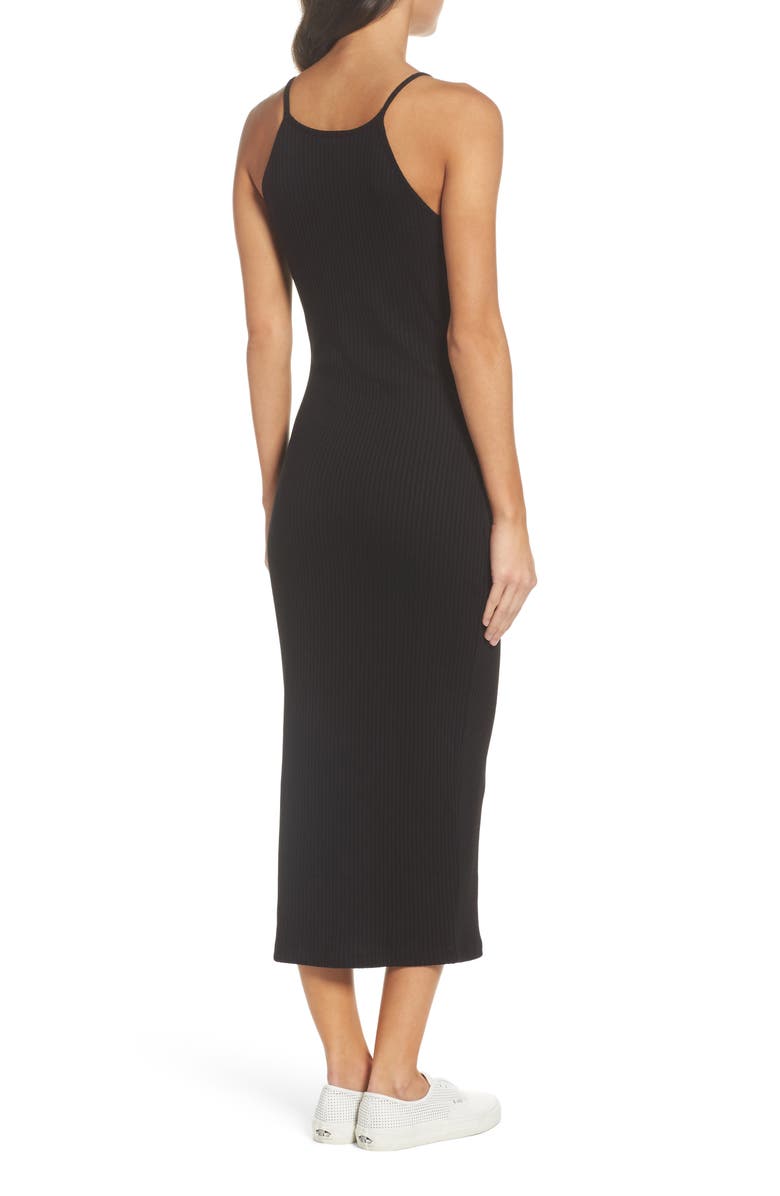 French Connection Tommy Body-Con Midi Dress, Alternate, color, Black