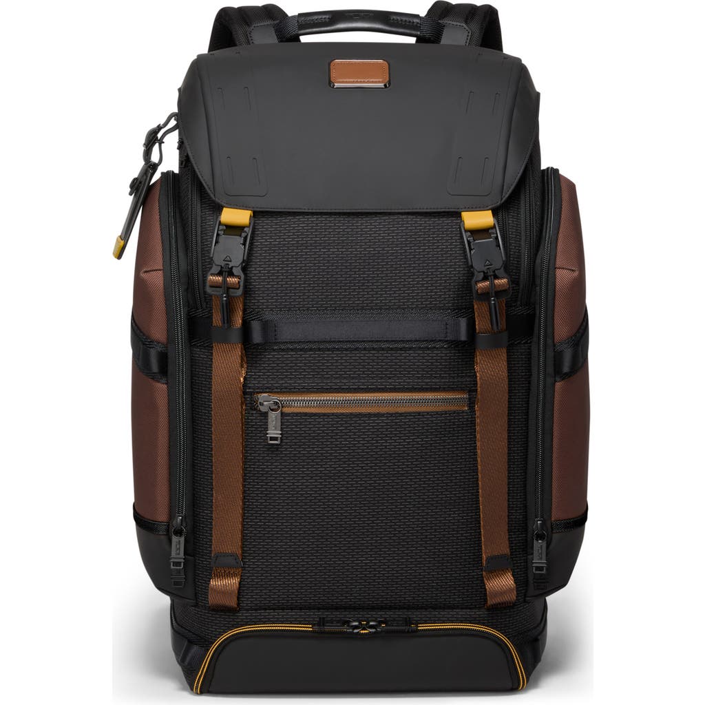 Tumi Alpha Bravo Expedition Flap Backpack In Black Onyx