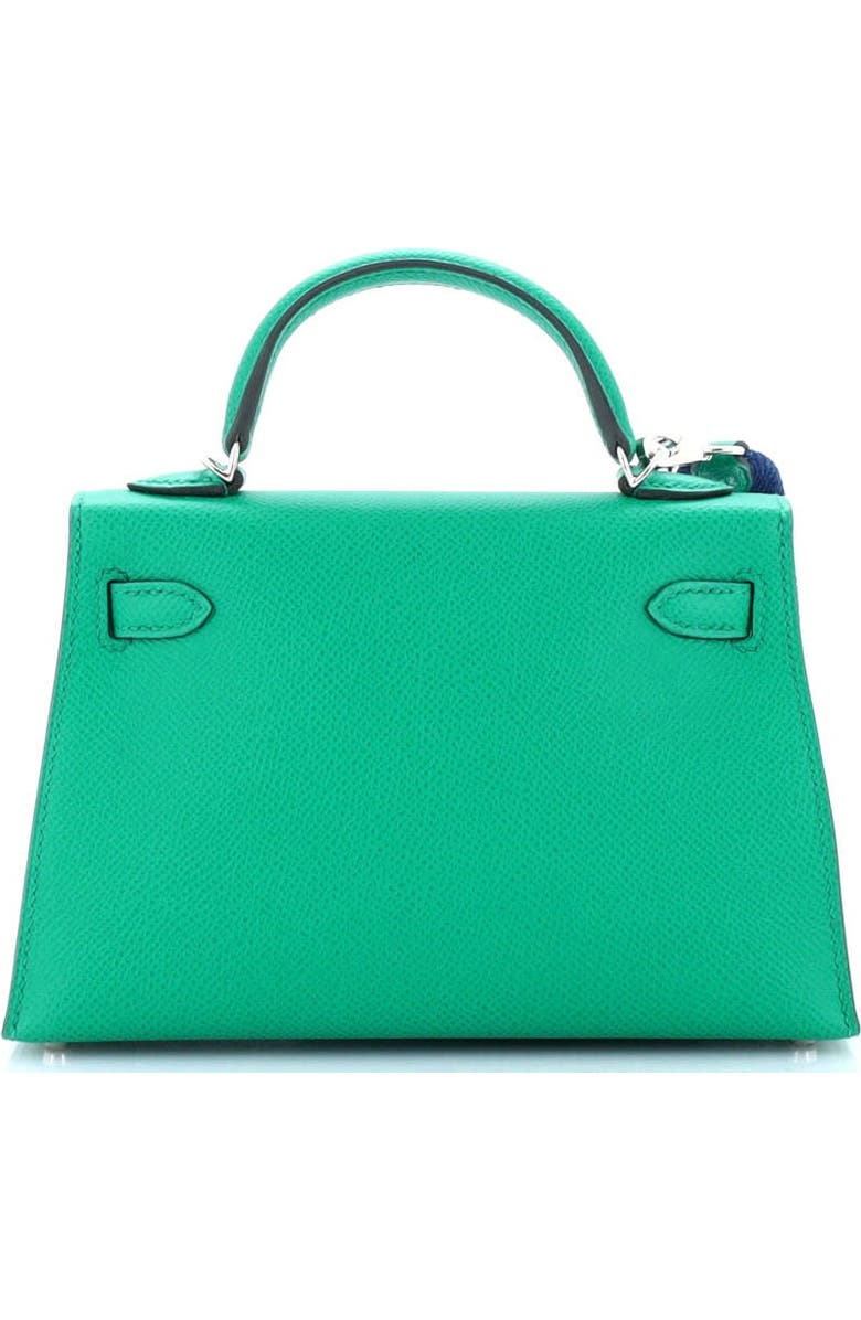 Pre-Owned Hermes Kelly Mini II Amazone Handbag Green Epsom with Palladium Hardware 20, Alternate, color,
