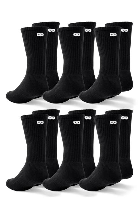 6-Pack Sporty Cushion Crew Cut Socks