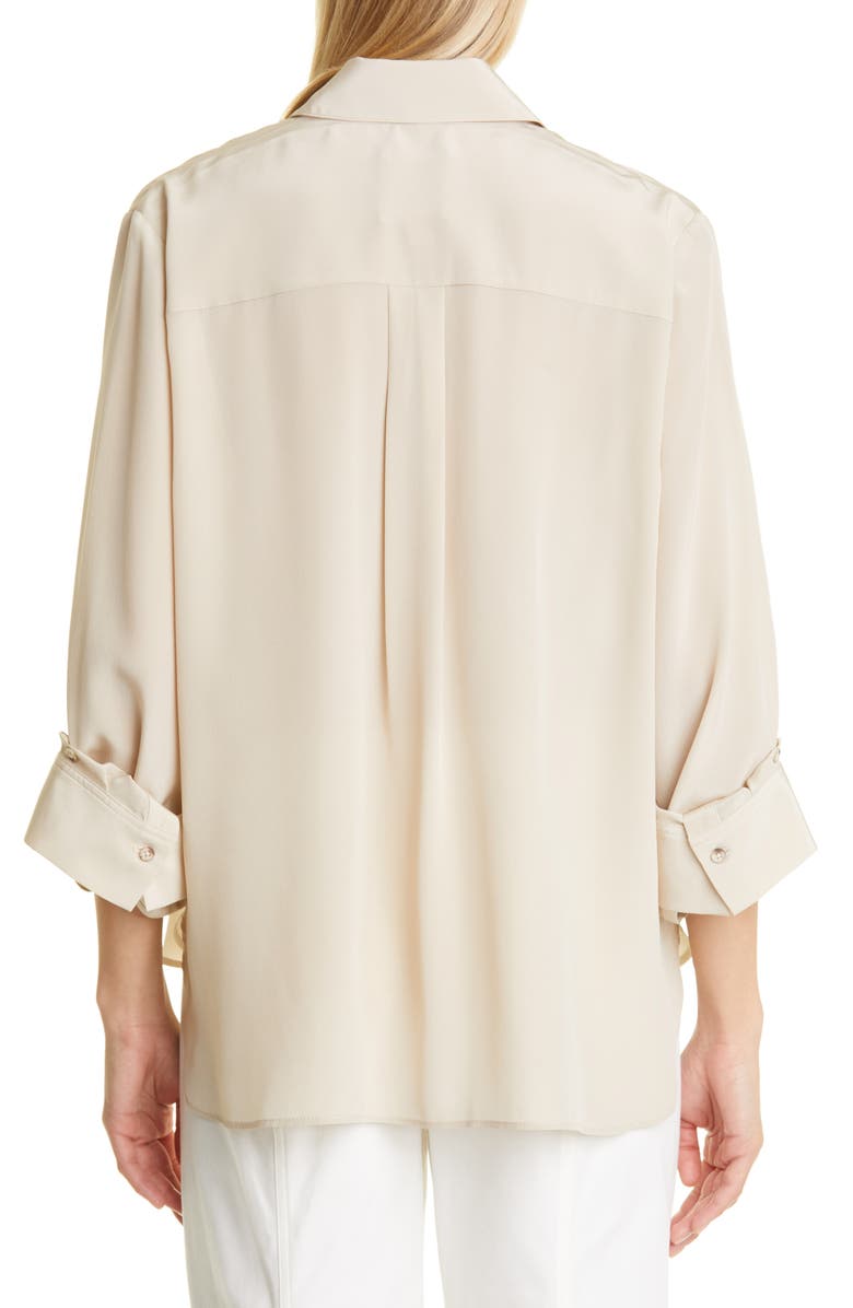 TWP Morning After Silk Button-Up Shirt, Alternate, color, 