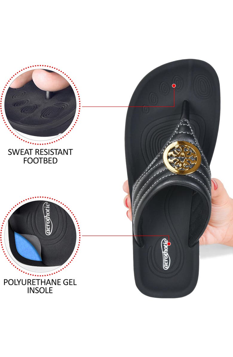 AEROTHOTIC Idelle Flip Flop Sandal, Alternate, color,