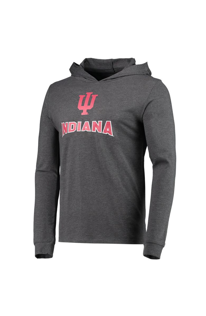 CONCEPTS SPORT Men's Concepts Sport Crimson/Heather Charcoal Indiana Hoosiers Meter Long Sleeve Hoodie T-Shirt & Jogger Pajama Set, Alternate, color, 