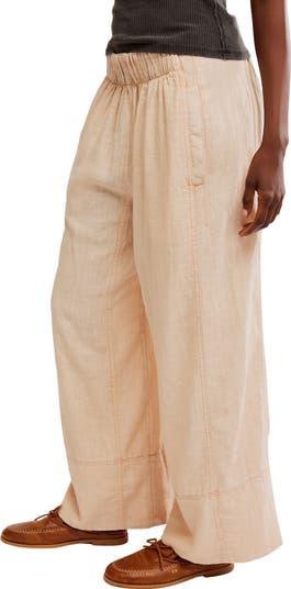 Days End Pull-On Linen Blend Wide Leg Pants