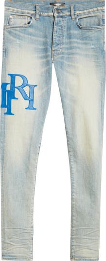 AMIRI Staggered Logo Skinny Jeans | Nordstrom AMIRI Staggered Logo Skinny Jeans | Nordstrom