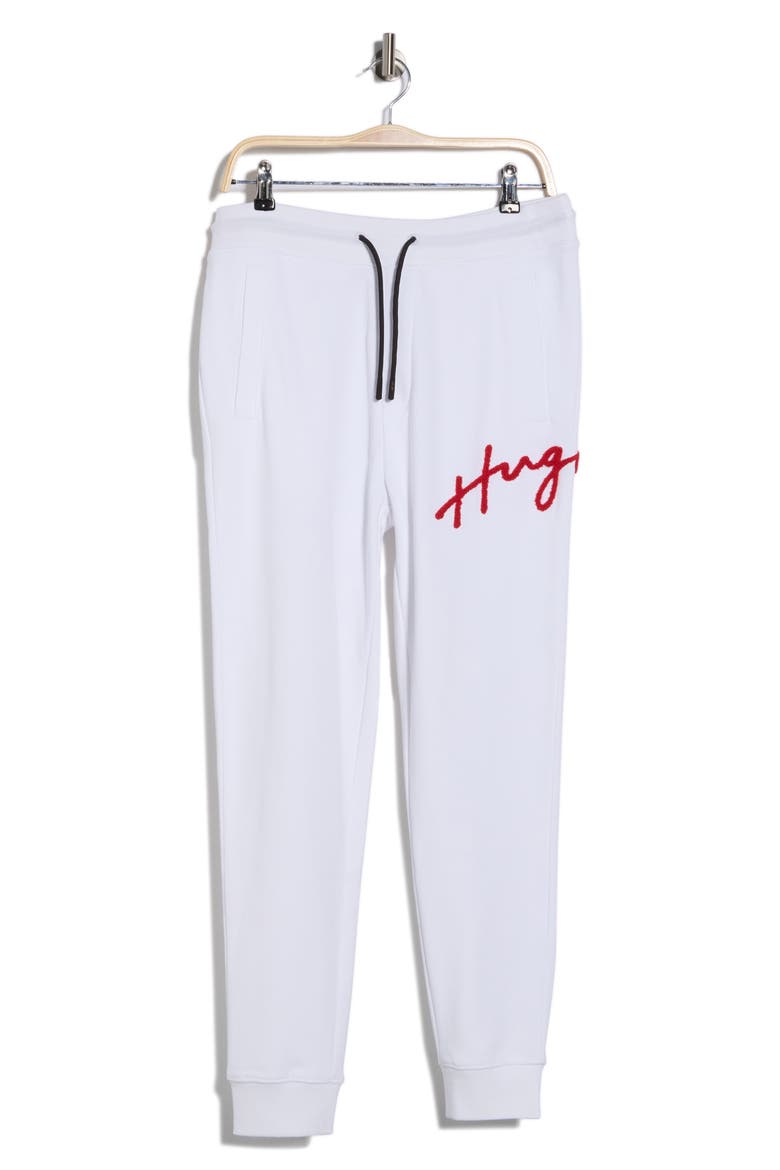 Drog Logo Cotton Pants, Alternate, color, WHITE