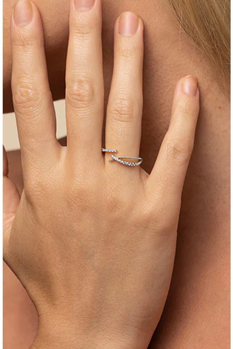 14k Gold Plated Cecilia Ring Minimalist Dainty Everyday Wear, Alternate, color, Silver