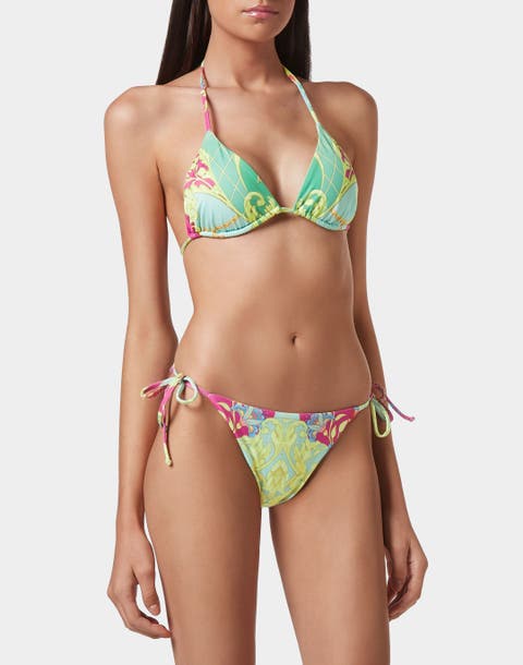 Multicolor Baroque Print Triangle Bikini New Baroque Women