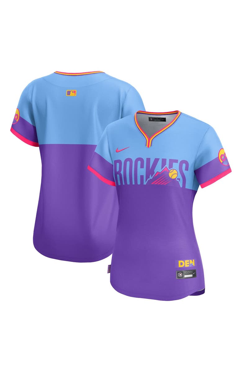 Nike Women's Nike Purple/Light Blue Colorado Rockies 2025 City Connect Limited Jersey, Main, color, Purple