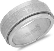 STEELTIME Our Father Cross Band Ring