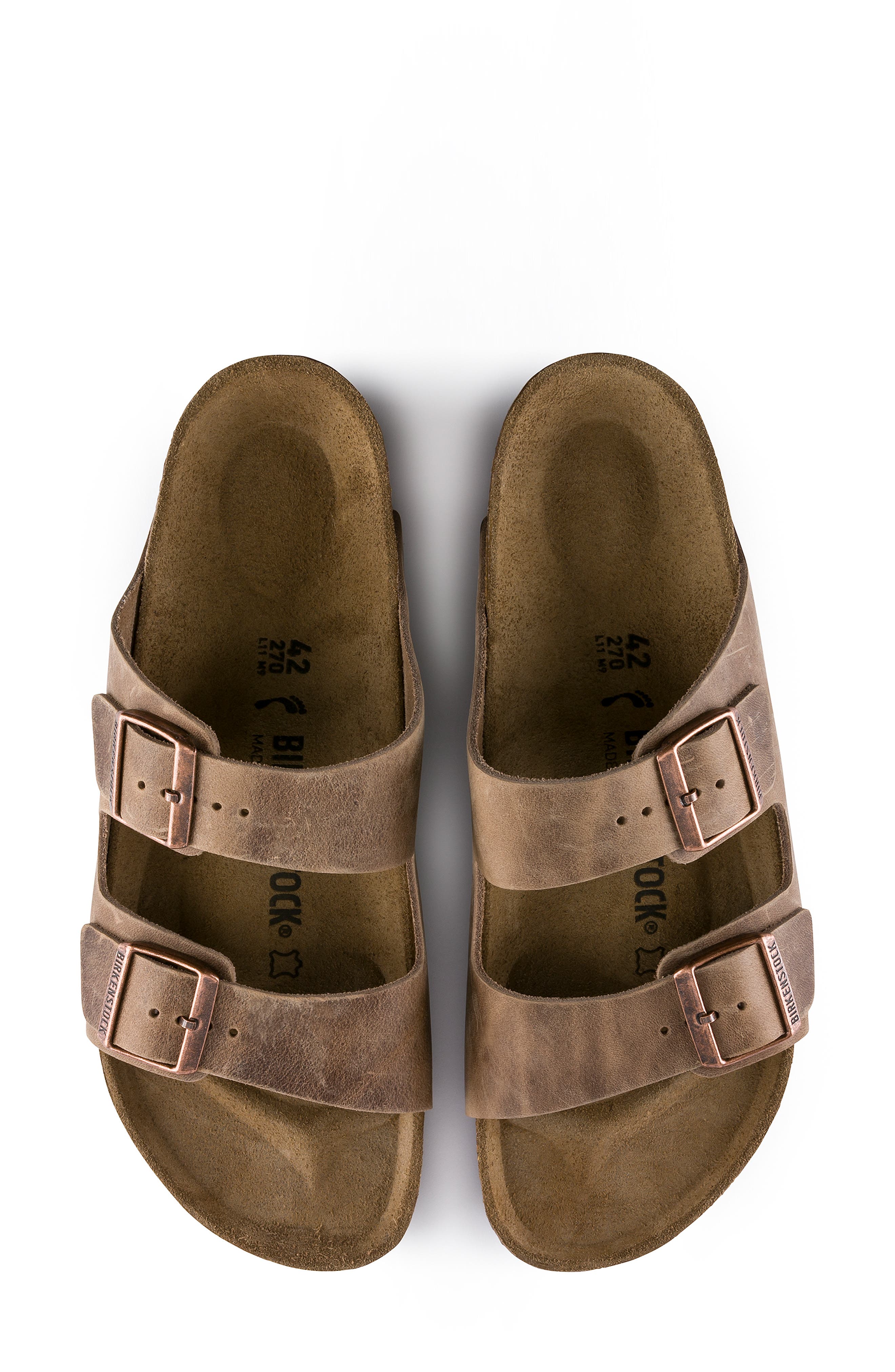 Birkenstock Arizona Sandal, Alternate, color, Tobacco Brown Oiled