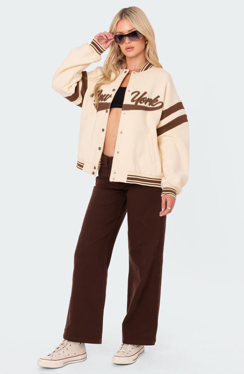 EDIKTED New York Sweatshirt Jacket, Alternate, color,