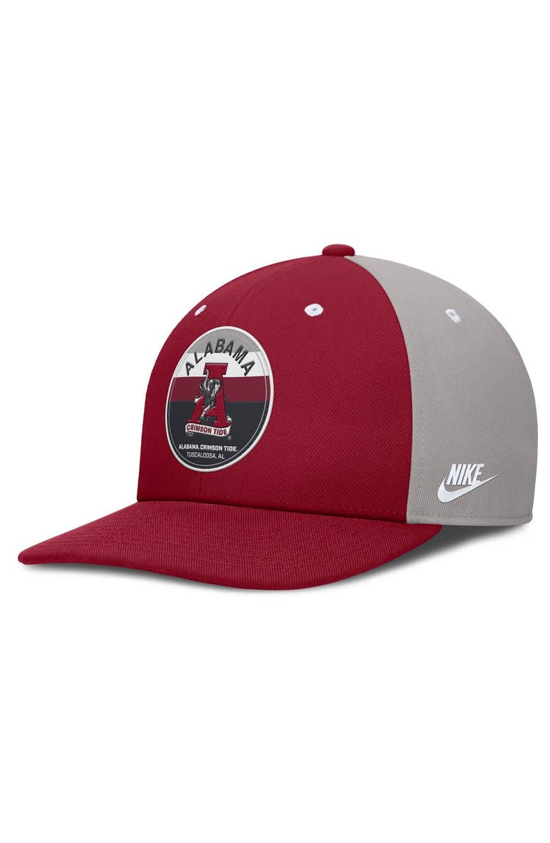 Nike Men's Nike Crimson/Gray Alabama Crimson Tide Prep Pro Performance Snapback Hat, Main, color, Crimson