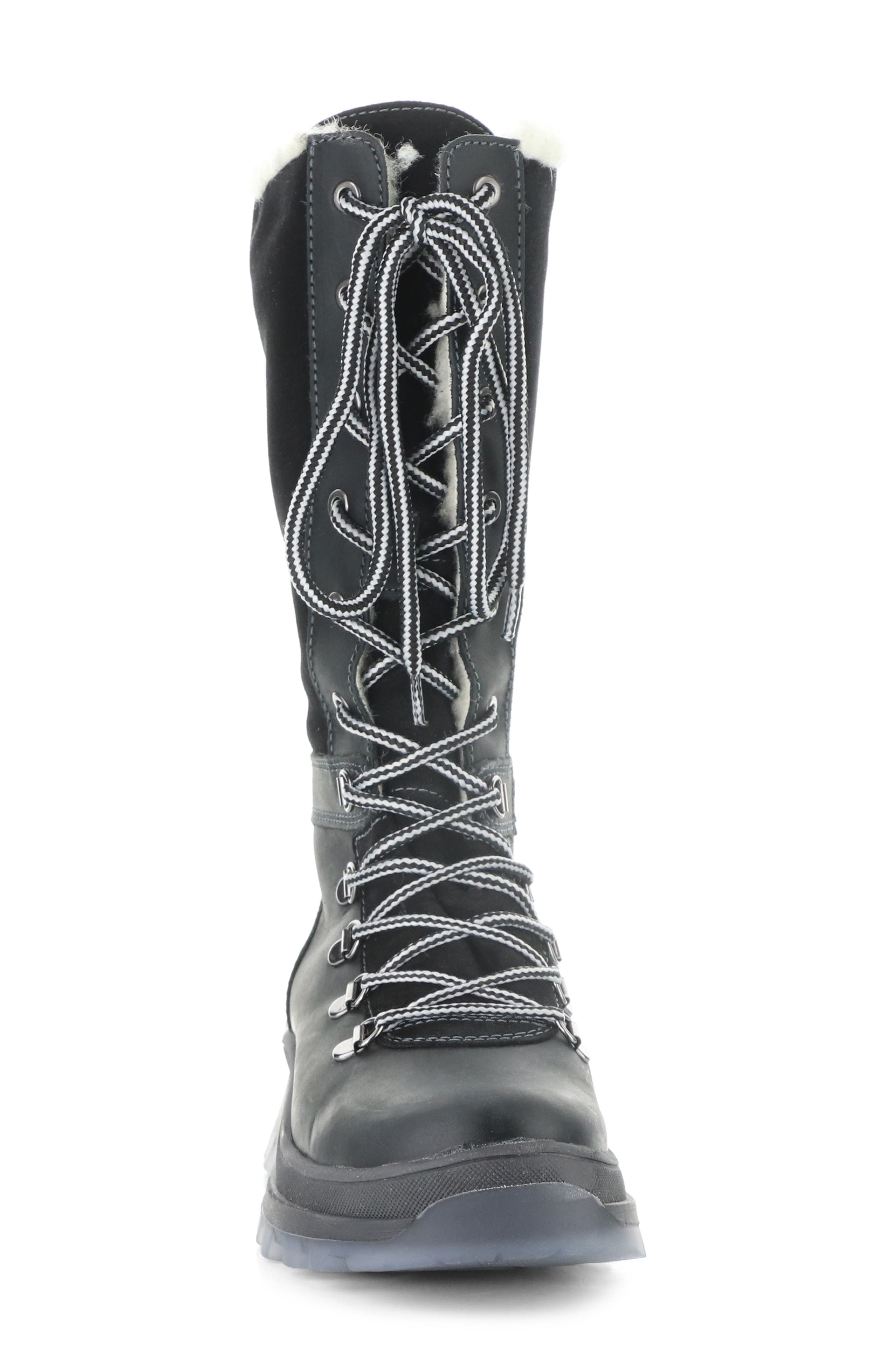 Bos. 
Co. Dell Waterproof Wool Faux Shearling Lined Boot, Alternate, color, Black