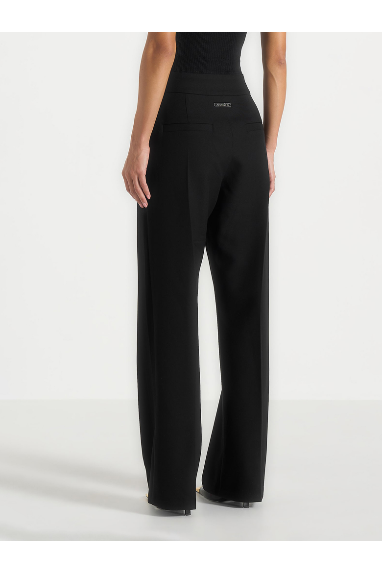 Elsa High Waisted Tailored Trousers, Alternate, color, Black