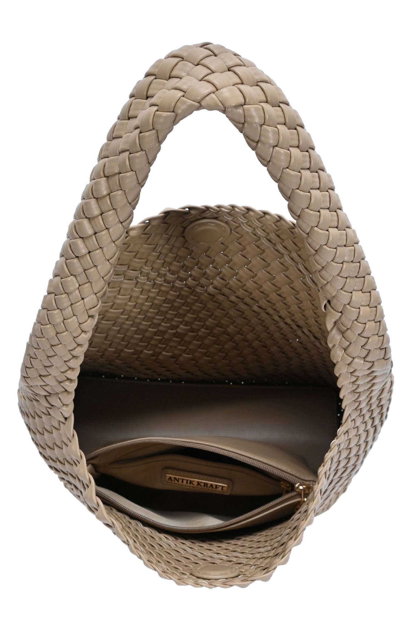 Woven Hobo Bag with Pouch, Alternate, color, TOFU