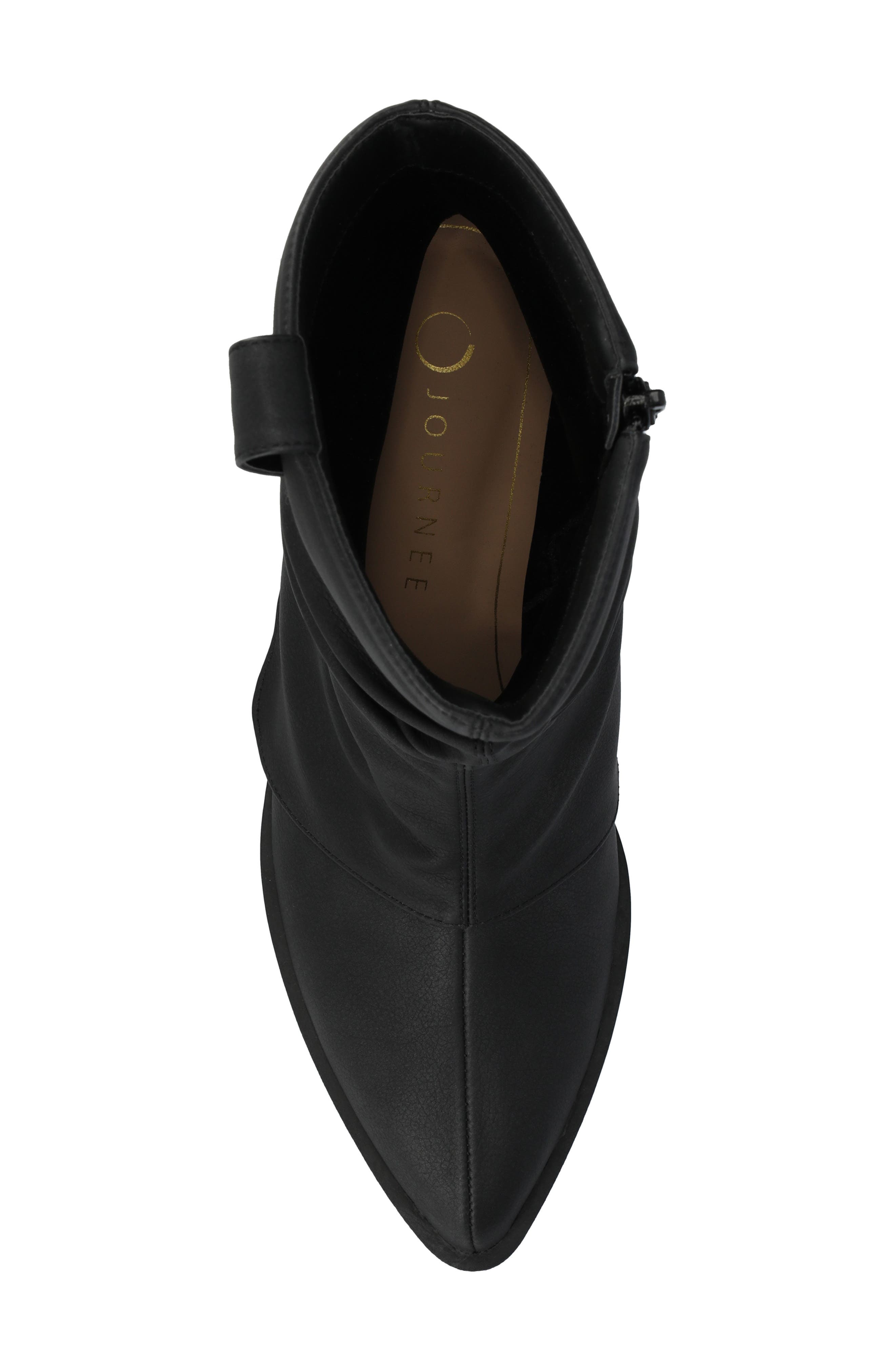 Journee Collection Wynette Slouchy Western Boot - Wide Width Available, Alternate, color, Vintage/ Black