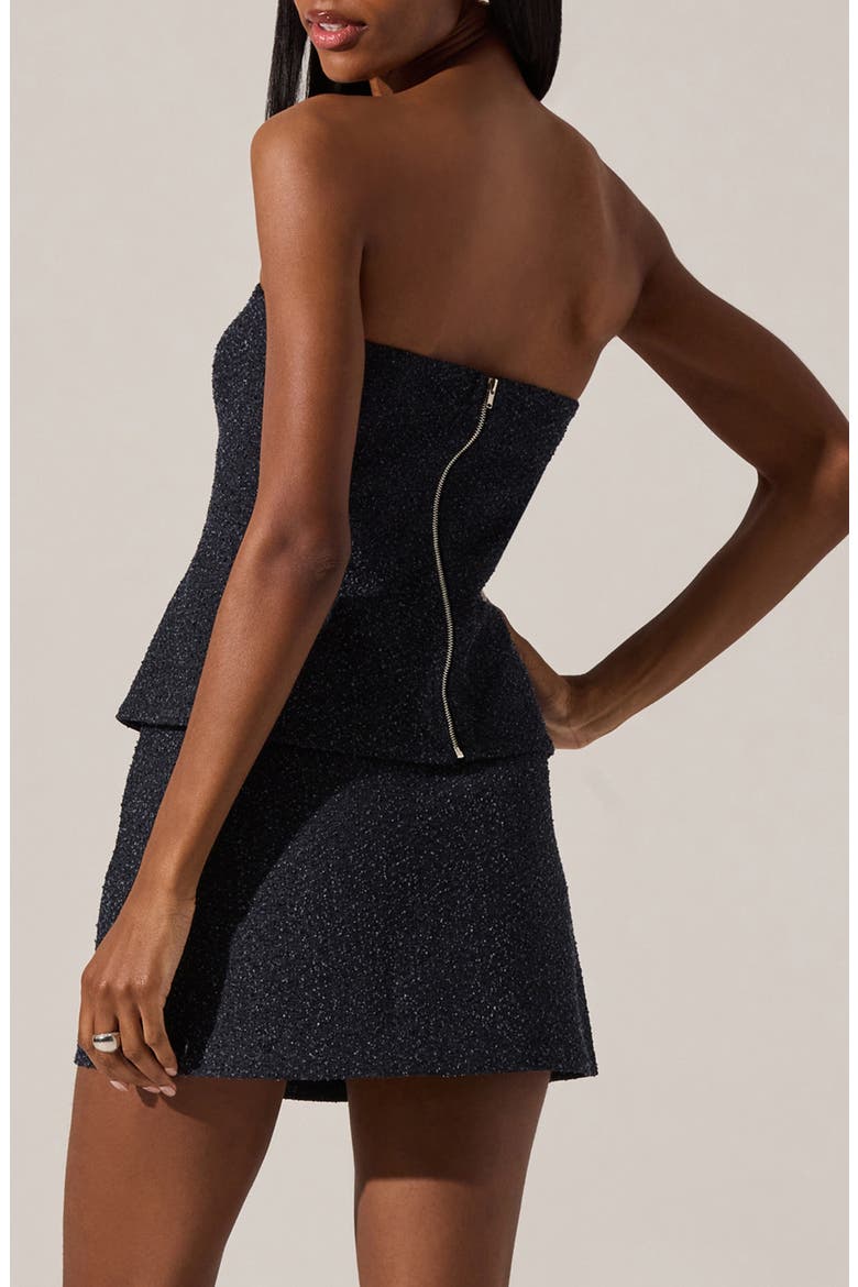 Moina Metallic Strapless Top, Alternate, color, DENIM BLUE