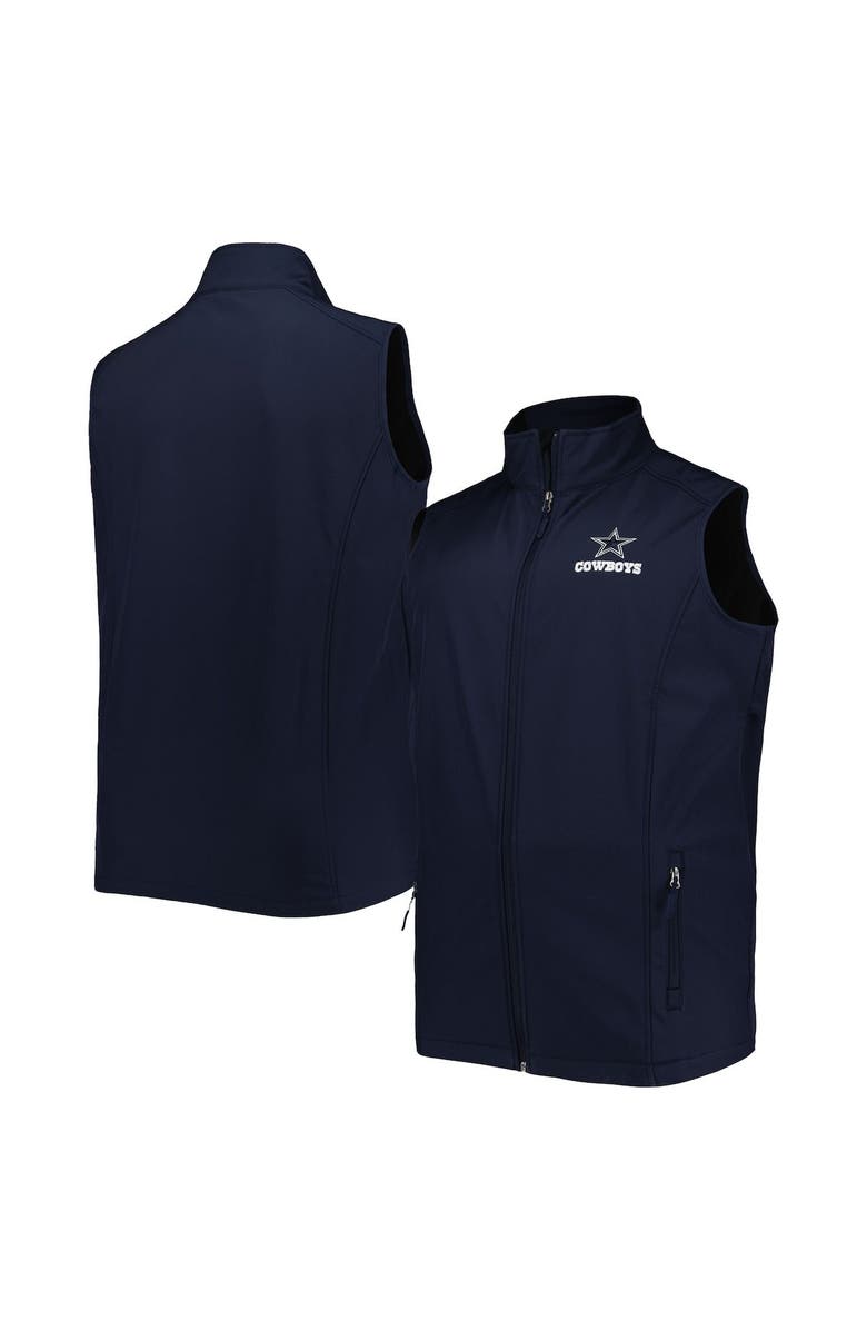 DUNBROOKE Men's Dunbrooke Navy Dallas Cowboys Big & Tall Archer Softshell Full-Zip Vest, Main, color, 