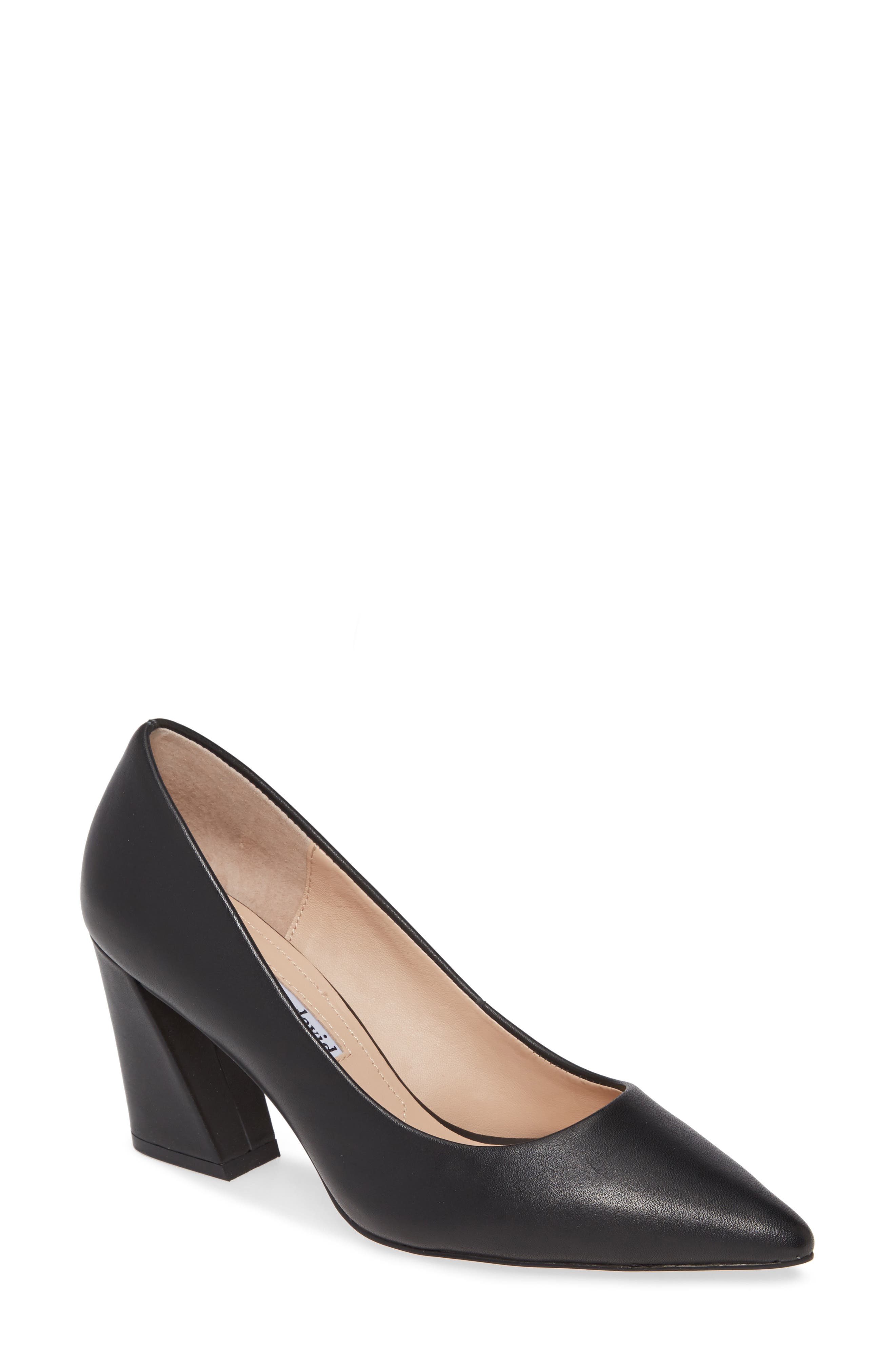 Arsenal Pointed Toe Pump, Main, color, BLACK LEATHER