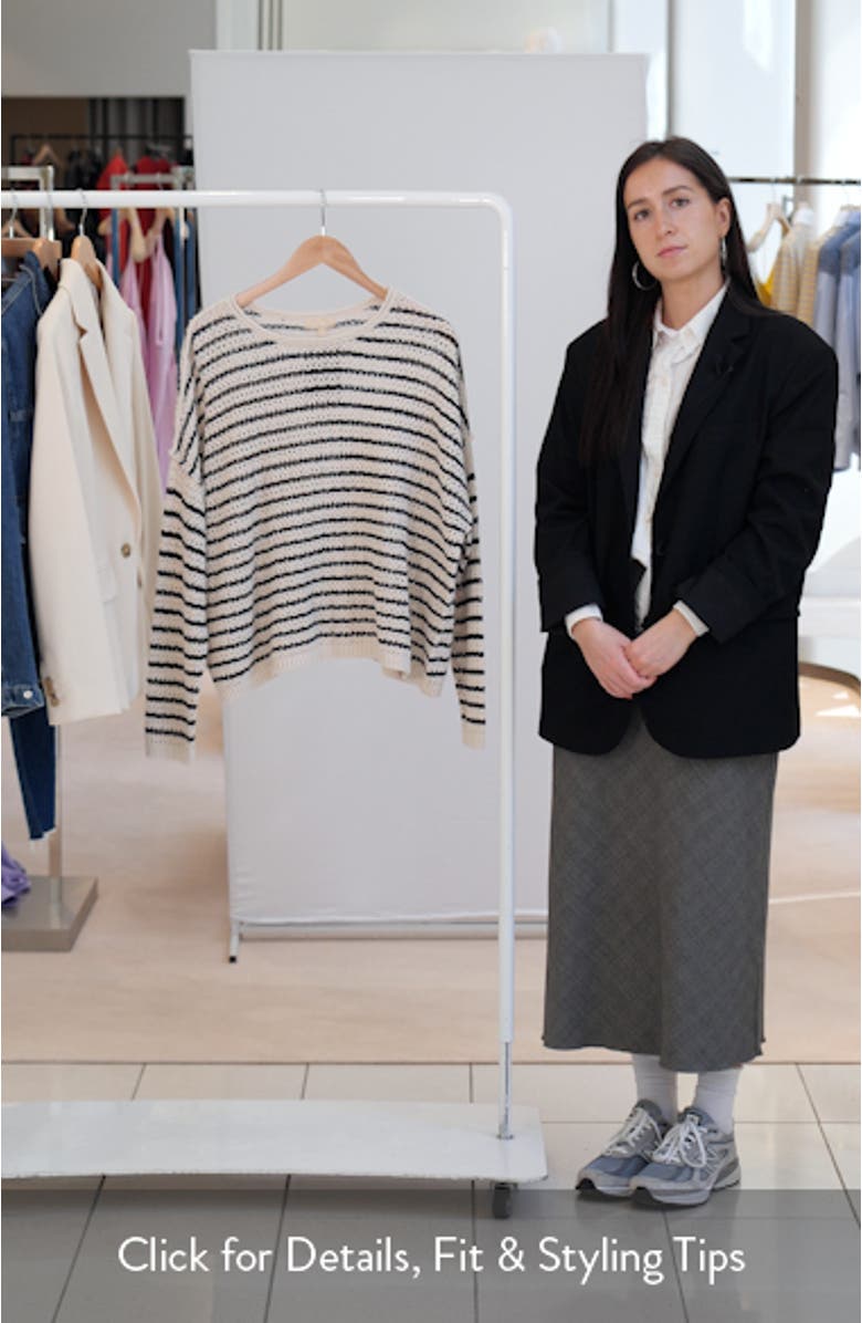 Stripe Crochet Sweater, sales video thumbnail