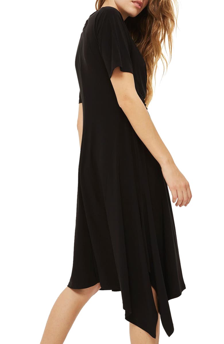 Topshop Twist Front Jersey Midi Dress, Alternate, color,