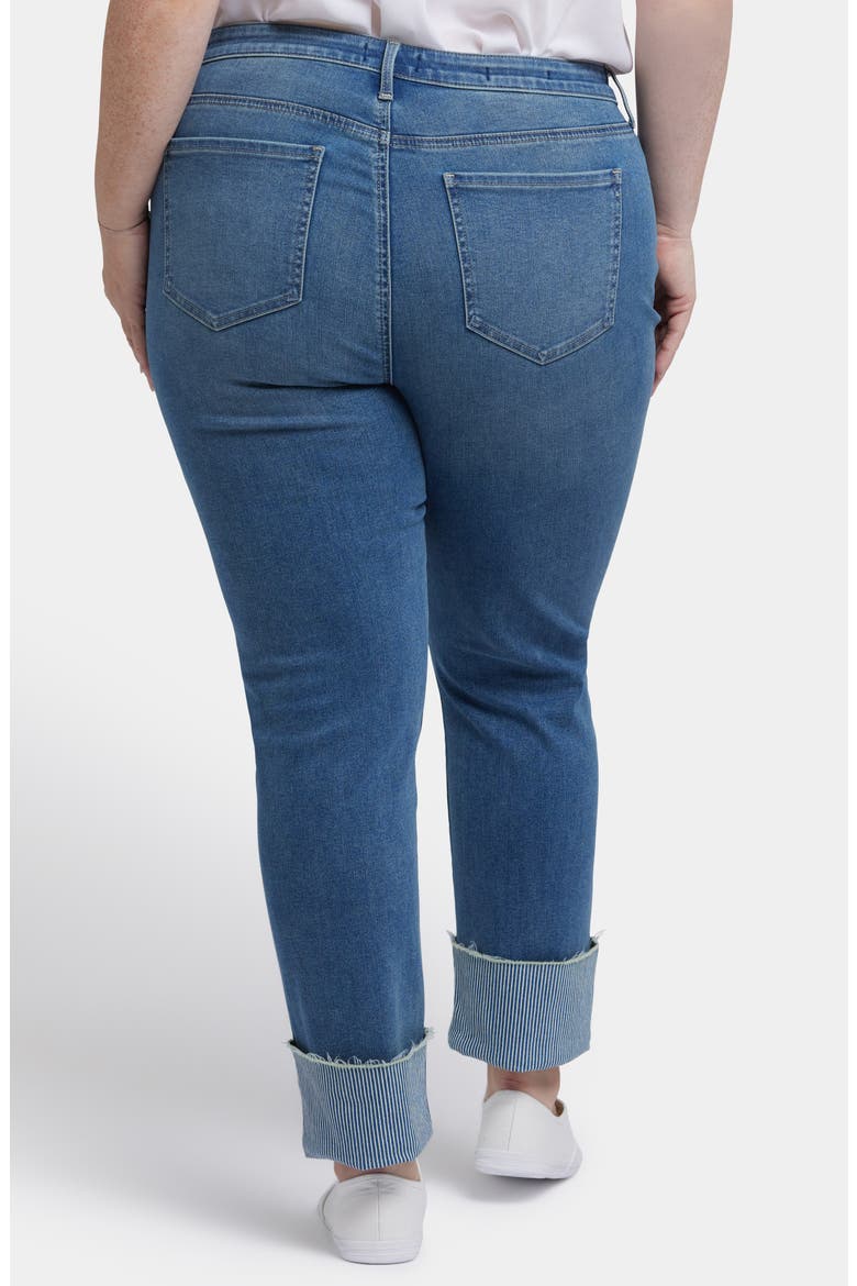 Sheri Stripe Cuff Ankle Slim Jeans, Alternate, color, COSTA BRAVA