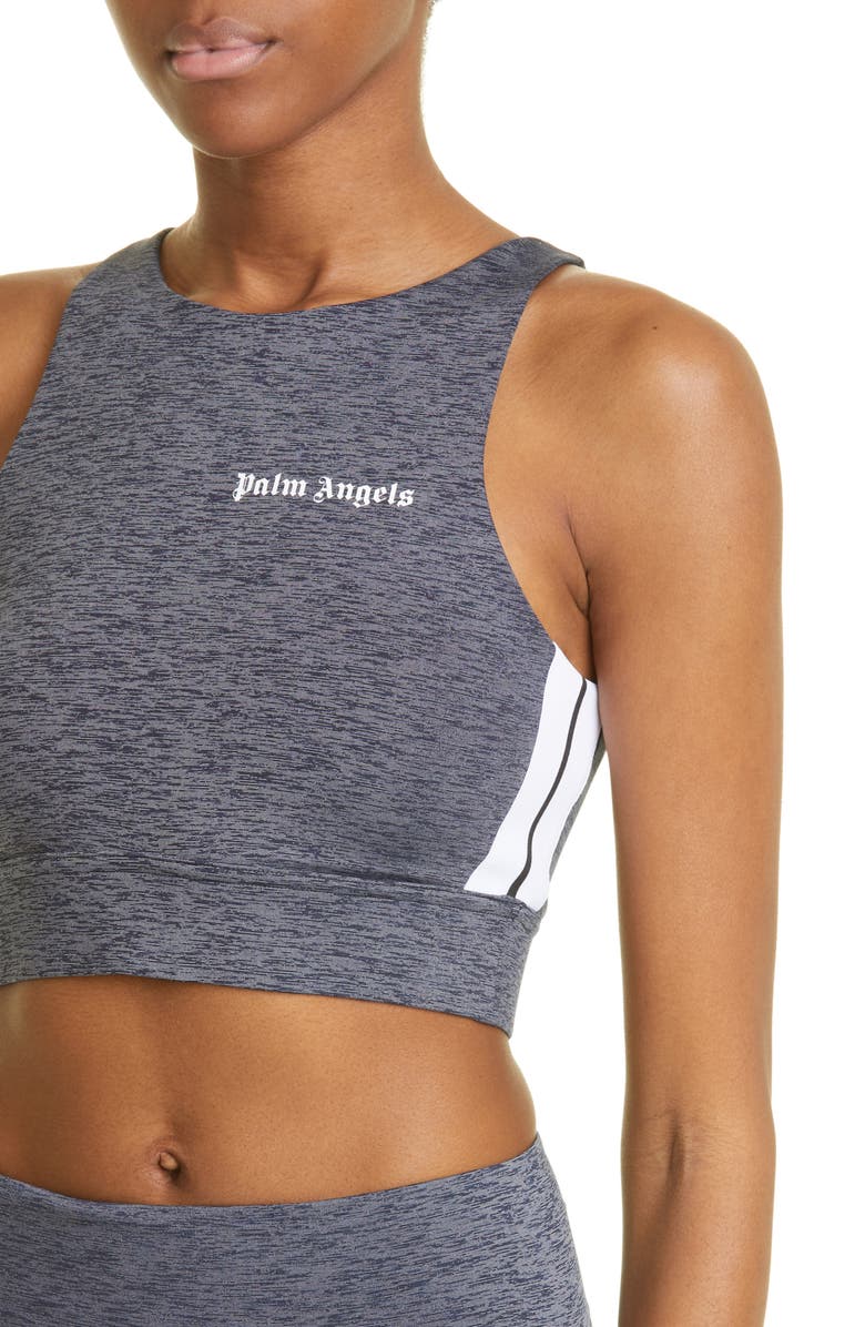 Palm Angels College Crop Cotton Muscle Tank, Alternate, color,