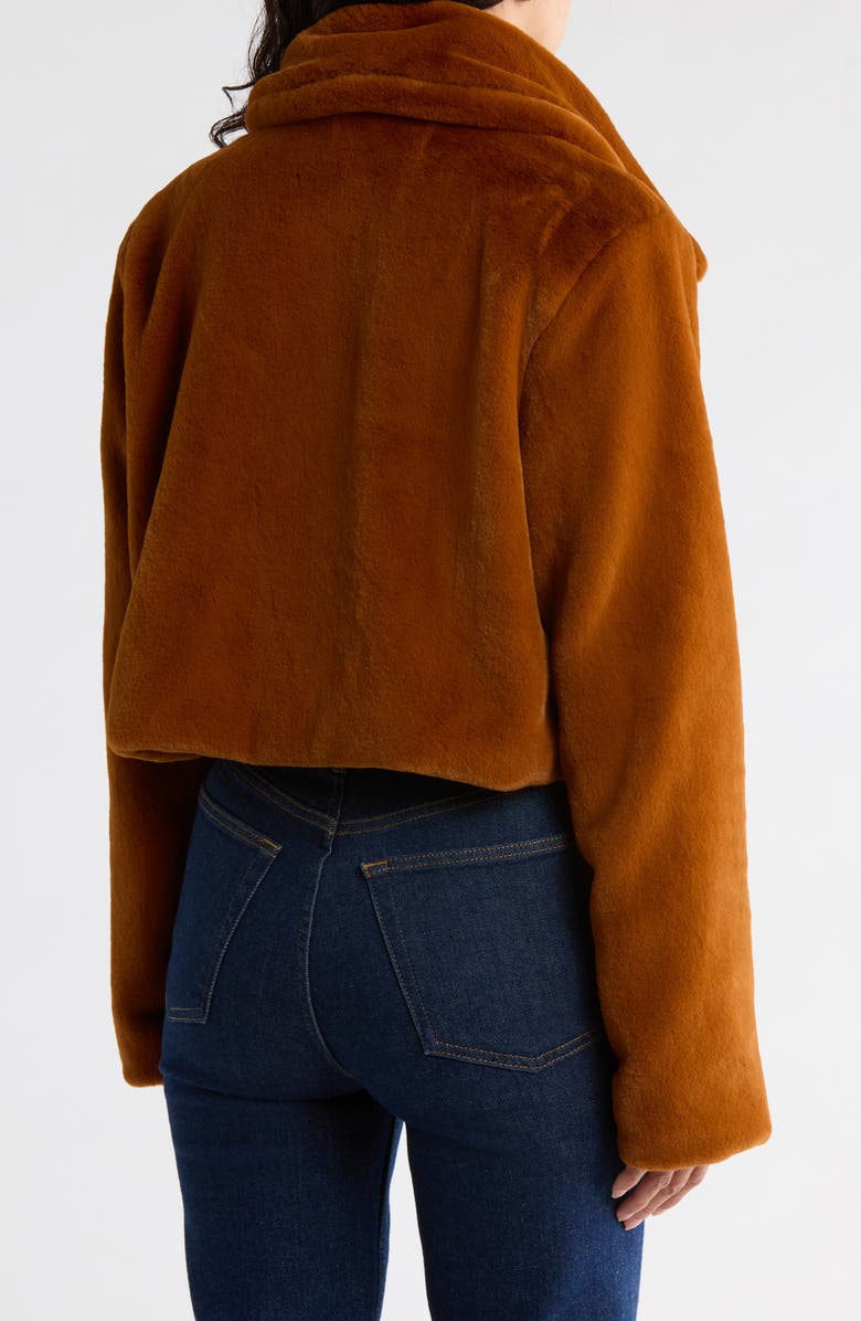 AREA STARS Abi Faux Fur Coat, Alternate, color, Tan