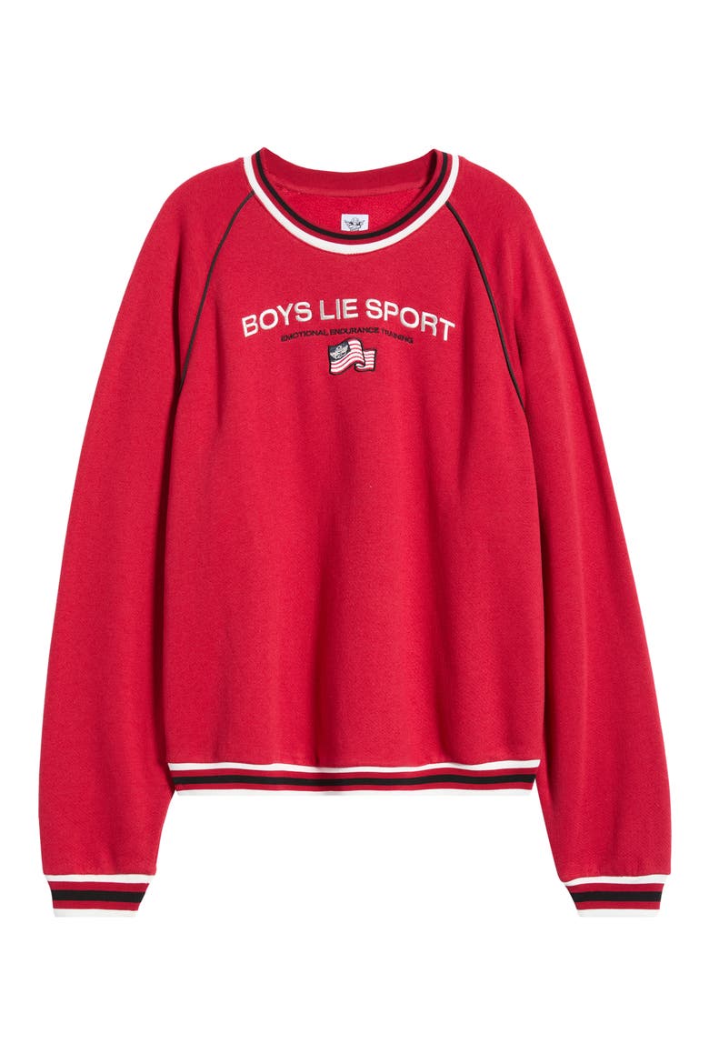 Kara Graphic Sweatshirt, Alternate, color, RED